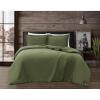 image:imageFrye Vintage Washed 100 Cotton 3Piece FullQueen Comforter Set in Green Solid Color OekoTEX Certified