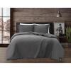 image:imageFrye Vintage Washed 100 Cotton 3Piece FullQueen Comforter Set in Grey Solid Color OekoTEX Certified