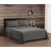 image:imageFrye Vintage Washed 100 Cotton 4Piece Queen Sheet Set in Blue Solid Color OekoTEX CertifiedGrey