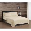 image:imageFrye Vintage Washed 100 Cotton 4Piece Queen Sheet Set in Blue Solid Color OekoTEX CertifiedNatural