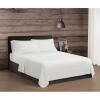 image:imageFrye Vintage Washed 100 Cotton 4Piece Queen Sheet Set in Blue Solid Color OekoTEX CertifiedWhite