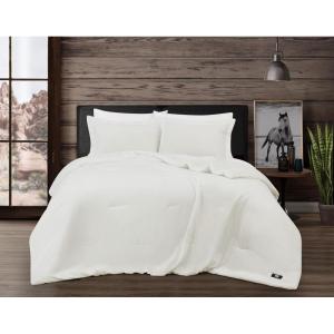 image:imageFrye Vintage Washed 100 Cotton 3Piece FullQueen Quilt Set in Blue Solid Color OekoTEX CertifiedWhite