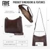 image:imageFrye Womens Melissa Zip Crossbody Bag Stylish Handbag with Adjustable Strap amp PocketsDark Brown