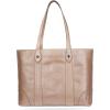 image:imageFrye Womens Melissa Shopper Tote Bag Stylist Large Handbag with Adjustable Strap amp PocketsLight Bronze