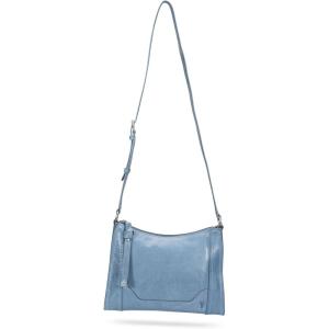 image:imageFrye Womens Melissa Zip Crossbody Bag Stylish Handbag with Adjustable Strap amp PocketsWashed Denim Leath