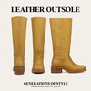 image:imageFrye Campus 14L Womens KneeHigh Boots Leather Lined Goodyear WeltBanana  Montana Leather