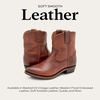 image:imageFrye Womens Billy Short Leather Western Boot Cushioned InsoleCognac  Renice Leather