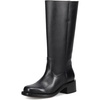 image:imageFrye Campus 14L Womens KneeHigh Boots Leather Lined Goodyear WeltBlack  Greasy Leather