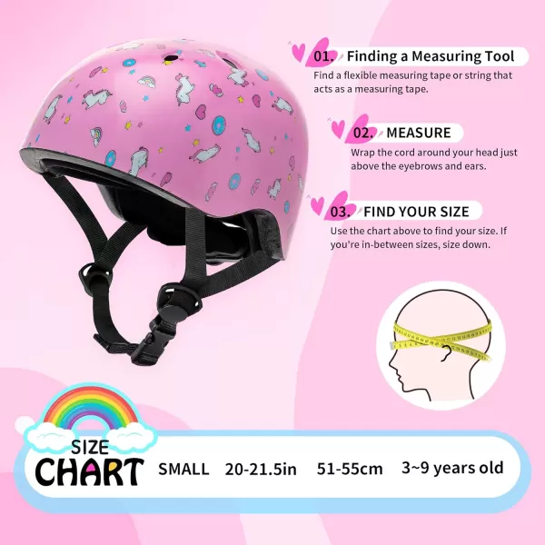 SULIFEEL Kids Bike Helmet for Boys and Girls Adjustable Toddler Skateboard Helmet for Multi-Sports Scooter Cycling Roller Skating Unicorn Stars