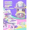 imageSULIFEEL Rainbow Unicorn 4 Size Adjustable Light up Roller Skates for Girls Boys for KidsB Purple