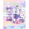 imageSULIFEEL Rainbow Unicorn 4 Size Adjustable Light up Roller Skates for Girls Boys for KidsB Purple