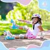 imageSULIFEEL Rainbow Unicorn 4 Size Adjustable Light up Roller Skates for Girls Boys for KidsC Blue