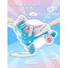 imageSULIFEEL Rainbow Unicorn 4 Size Adjustable Light up Roller Skates for Girls Boys for KidsC Blue