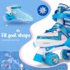 imageSULIFEEL Rainbow Unicorn 4 Size Adjustable Light up Roller Skates for Girls Boys for KidsD Snow