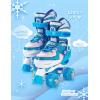 imageSULIFEEL Rainbow Unicorn 4 Size Adjustable Light up Roller Skates for Girls Boys for KidsD Snow