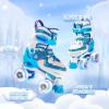 imageSULIFEEL Rainbow Unicorn 4 Size Adjustable Light up Roller Skates for Girls Boys for KidsD Snow