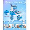 imageSULIFEEL Rainbow Unicorn 4 Size Adjustable Light up Roller Skates for Girls Boys for KidsD Snow