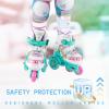 imageSULIFEEL Rainbow Unicorn 4 Size Adjustable Light up Roller Skates for Girls Boys for KidsG Toddler Rainbow
