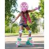 imageSULIFEEL Rainbow Unicorn 4 Size Adjustable Light up Roller Skates for Girls Boys for KidsG Toddler Rainbow