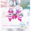 imageSULIFEEL Rainbow Unicorn 4 Size Adjustable Light up Roller Skates for Girls Boys for KidsI Toddler Pink