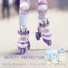 imageSULIFEEL Rainbow Unicorn 4 Size Adjustable Light up Roller Skates for Girls Boys for KidsToddler Purple