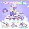 imageSULIFEEL Rainbow Unicorn Inline Skates for Girls Boys 4 Size Adjustable Light up Wheels Skates for Kids BeginnerB Purple