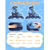 imageSULIFEEL Inline Skates for Girls Kids Ages 310 with Light Up Wheels Adjustable 4 Sizes for Kids Toddler Youth Beginner Indoor ampamp OutdoorBlue