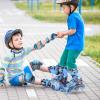 imageSULIFEEL Inline Skates for Girls Kids Ages 310 with Light Up Wheels Adjustable 4 Sizes for Kids Toddler Youth Beginner Indoor ampamp OutdoorBlue