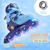 imageSULIFEEL Inline Skates for Girls Kids Ages 310 with Light Up Wheels Adjustable 4 Sizes for Kids Toddler Youth Beginner Indoor ampamp OutdoorBlue