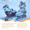 imageSULIFEEL Inline Skates for Girls Kids Ages 310 with Light Up Wheels Adjustable 4 Sizes for Kids Toddler Youth Beginner Indoor ampamp OutdoorBlue