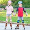 imageSULIFEEL Inline Skates for Girls Kids Ages 310 with Light Up Wheels Adjustable 4 Sizes for Kids Toddler Youth Beginner Indoor ampamp OutdoorOrange