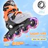 imageSULIFEEL Inline Skates for Girls Kids Ages 310 with Light Up Wheels Adjustable 4 Sizes for Kids Toddler Youth Beginner Indoor ampamp OutdoorOrange