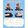 imageSULIFEEL Inline Skates for Girls Kids Ages 310 with Light Up Wheels Adjustable 4 Sizes for Kids Toddler Youth Beginner Indoor ampamp OutdoorOrange