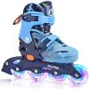 imageSULIFEEL Inline Skates for Girls Kids Ages 310 with Light Up Wheels Adjustable 4 Sizes for Kids Toddler Youth Beginner Indoor ampamp OutdoorBlue