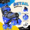 imageSULIFEEL Adjustable Kids Roller Skates for Boys Ages 35 58 612 with 4 Sizes Adjustable Light up Wheels Best Children Gift for Beginners Indoor Outdoor SportsSpider Blue