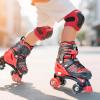 imageSULIFEEL Adjustable Kids Roller Skates for Boys Ages 35 58 612 with 4 Sizes Adjustable Light up Wheels Best Children Gift for Beginners Indoor Outdoor SportsSpider Red
