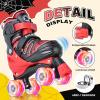 imageSULIFEEL Adjustable Kids Roller Skates for Boys Ages 35 58 612 with 4 Sizes Adjustable Light up Wheels Best Children Gift for Beginners Indoor Outdoor SportsSpider Red