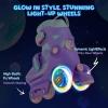 imageSULIFEEL Adjustable Roller Skates for Girls Boys KidsFun Illuminating Light Up Flash Wheels ThreePoint Type Balance Suitable for Beginners Indoor Roller SkatingSnowflake Blue