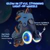 imageSULIFEEL Adjustable Roller Skates for Girls Boys KidsFun Illuminating Light Up Flash Wheels ThreePoint Type Balance Suitable for Beginners Indoor Roller SkatingDinosaur Blue