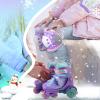 imageSULIFEEL Adjustable Roller Skates for Girls Boys KidsFun Illuminating Light Up Flash Wheels ThreePoint Type Balance Suitable for Beginners Indoor Roller SkatingSnowflake Blue