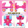 imageSULIFEEL Kids Adjustable Quad Roller SkatesToddler Beginner Roller Skates for Girls and Boys Age 25 Years OldMermaid Pink