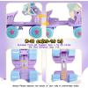 imageSULIFEEL Kids Adjustable Quad Roller SkatesToddler Beginner Roller Skates for Girls and Boys Age 25 Years OldMermaid Purple
