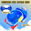 imageSULIFEEL Kids Adjustable Quad Roller SkatesToddler Beginner Roller Skates for Girls and Boys Age 25 Years OldSpace Blue