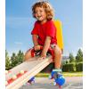 imageSULIFEEL Kids Adjustable Quad Roller SkatesToddler Beginner Roller Skates for Girls and Boys Age 25 Years OldSpace Blue