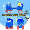 imageSULIFEEL Kids Adjustable Quad Roller SkatesToddler Beginner Roller Skates for Girls and Boys Age 25 Years OldSpace Blue