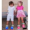 imageSULIFEEL Kids Adjustable Quad Roller SkatesToddler Beginner Roller Skates for Girls and Boys Age 25 Years OldSpace Blue