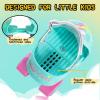 imageSULIFEEL Kids Adjustable Quad Roller SkatesToddler Beginner Roller Skates for Girls and Boys Age 25 Years OldUnicorn Green