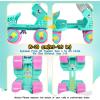 imageSULIFEEL Kids Adjustable Quad Roller SkatesToddler Beginner Roller Skates for Girls and Boys Age 25 Years OldUnicorn Green
