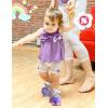 imageSULIFEEL Kids Adjustable Quad Roller SkatesToddler Beginner Roller Skates for Girls and Boys Age 25 Years OldUnicorn Purple