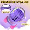 imageSULIFEEL Kids Adjustable Quad Roller SkatesToddler Beginner Roller Skates for Girls and Boys Age 25 Years OldUnicorn Purple